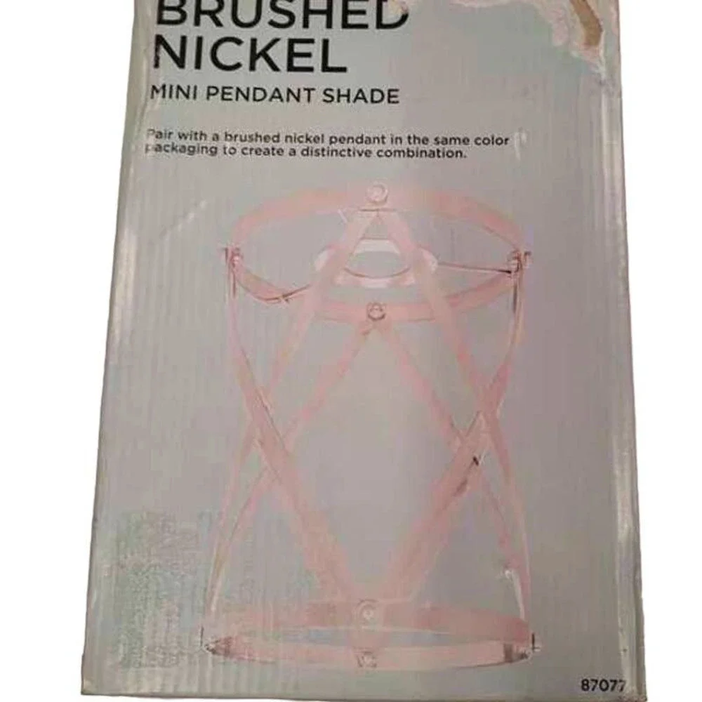 Brushed Nickel Cage Mini Pendant Shade 2.25